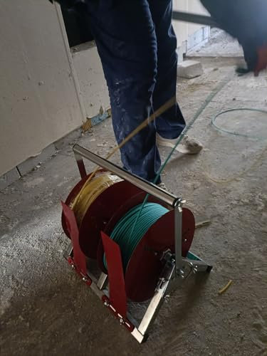 Supporto per bobine di filo Distributore di filo multiuso, supporto per bobine di cavi/fili Capacità di 220 libbre Per uso commerciale, casa, supporto per cavi sfusi - Bobine di cavi fino a 24,5x10