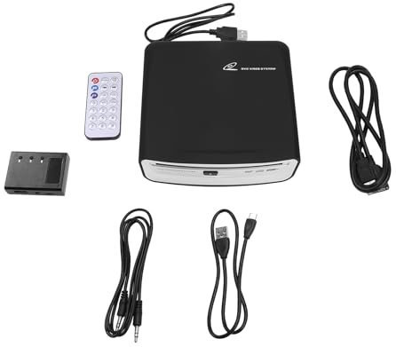 Tagtight Lecteur CD/DVD de Voiture avec Port USB, Chaîne Stéréo Externe, Interface USB, Boîte AUX pour Android