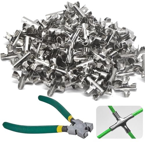 Lot de 200 colliers de serrage croisés en acier inoxydable 304 pour câble métallique de 2,5 à 3 mm