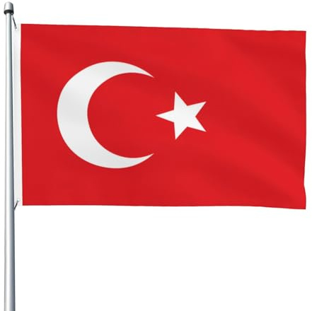 Bandiera della Turchia, 1,2 x 1,8 m, doppia faccia, resistente, per esterni e giardino, perfetta per camera da letto e giardino