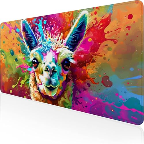 Alfombrilla Ratón XXL 1400x600x3mm, Color Alfombrilla Escritorio Oveja Mouse Pad Gaming con Base de Caucho Antideslizante e Impermeable Almohadilla Teclado, Protector Escritorio para Oficina D1-216