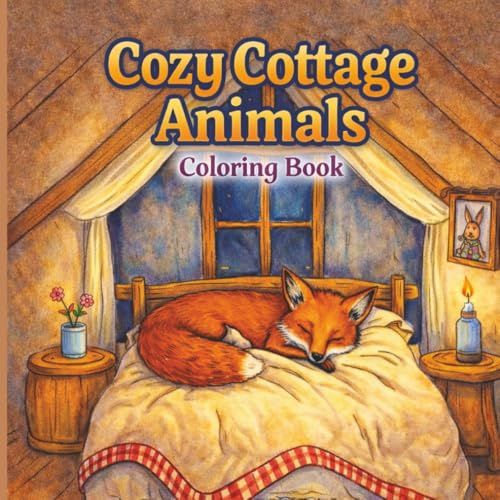 Cozy Cottage Animals Coloring Book: A Relaxing Adult Coloring Book of Charming Animals in Peaceful Cottage Homes, Gardens, and Windowsills (The Cozy Critters Coloring Collection)