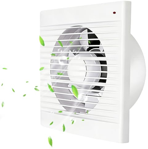 GOMETY Badlüfter 100mm Abluftventilator Leiser 35 dB, 142 m³/h 15 W Badezimmer Lüfter mit Rückstauklappe, Wand- & Deckenmontage, Wohnraumlüfter für Bad, WC, Küche, Keller, Weiß