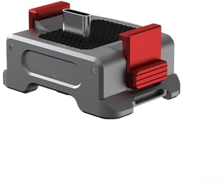 Dubbelt gränssnitt laddningsadapter för DJI Pocket 4, aluminiumlegering magnetisk snabbfrigörande bas, kompakt docka för vlogging resor