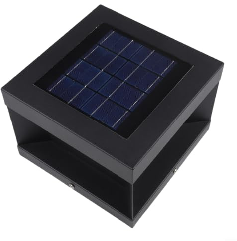 Fauhapyway Solar Säulenleuchte Außen 20cm, IP65 Edelstahl Glas, Wegbeleuchtung Garten(20cm)