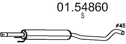 MTS 01.54860 Mittelschalldämpfer Kompatibel mit OPEL Corsa C Schrägheck X01