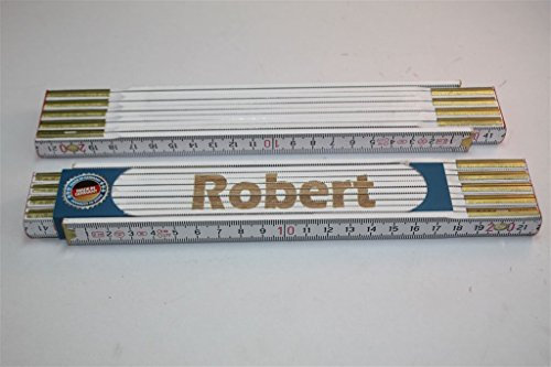 Zollstock mit Namen ROBERT Lasergravur Handwerkerqualität