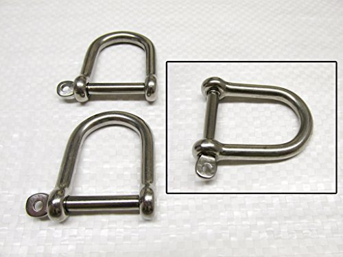 Wide Dee Shackle Stainless Steel with Removable Pin 5MM X2