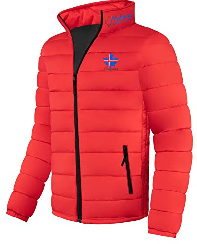 Nebulus Glossy Jacke SÖLDEN - Stehkragen, Jacke (Modell: P2210 - Herren, rot; Größe: L) FBA