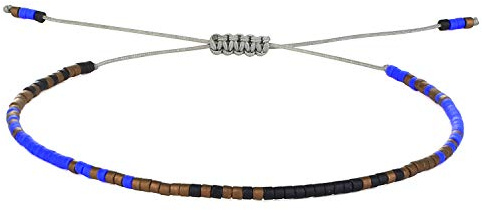 KELITCH Neue Seed Bead Wickelarmbänder Gewebte Böhmische Überlappbar Freundschaftsarmbänder Armreifen für Damen - Blau D
