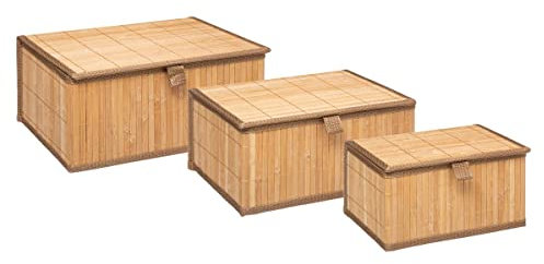 5five - 3 boîtes de rangement bambou