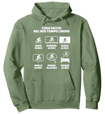 Ciclista Ciclismo Bicicletta Divertente Tempo Libero Felpa con Cappuccio