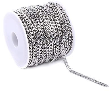 10 meter rostfritt stål länk kedja smycken kedjor DIY tvinnad kabel länk kedja hantverkstillbehör halsband kedjor för smyckestillverkning