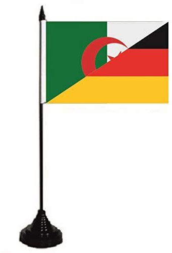 U24 Drapeau de table - Drapeau de l'Algérie - Allemagne - 10 x 15 cm