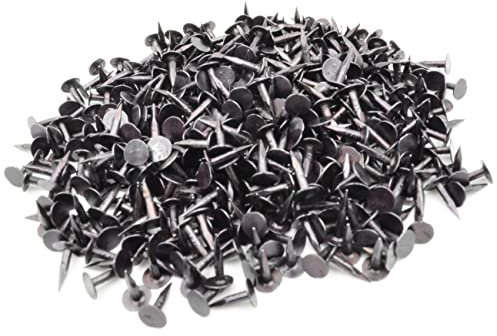 Design61 Kammzwecken 1,4 x 7 mm Nagel Nägel Großer Rundkopf Lange Scharfe Spitzen gebläut 50g ca. 500 Stück