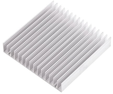 Dissipatore di Calore in Alluminio Tono Argento Chip Cooler 100x100x18MM