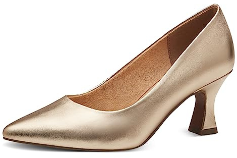 MARCO TOZZI scarpe da donna vegane con tacco e design a punta color oro (gold) 42 EU