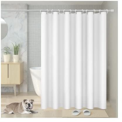Vinabo Cortina de Ducha 180 x 200 cm, Cortinas Baño Tela con 12 Ganchos PEVA, Cortina Ducha para Baño, Bañera
