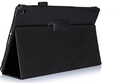 SOENS Klappbare PU-Leder-Ständer-Tablet-Hülle, kompatibel mit Sony Xperia Tablet Z Z1 10.1 SGP311 SGP312 SGP321 (Color : Black)