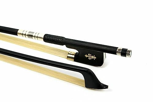 WUQIMUSC 4/4 größe Cello Bogen Carbon Fiber stick Ebenholz frosch Natürliche Bogen Haar Nizza muster Inlay
