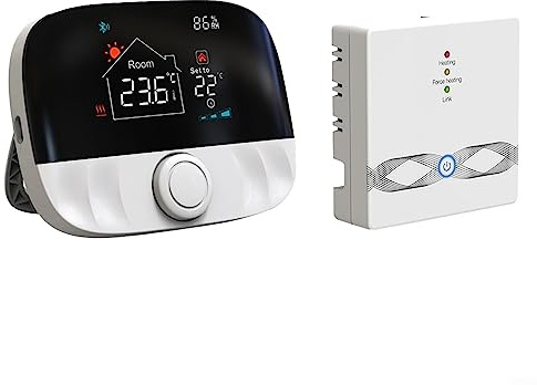Termostato inteligente WiFi para Tuya Termostato inteligente Caldera WLAN Termostato de calefacción WiFi Radiador con receptor APP Control para Smart Life