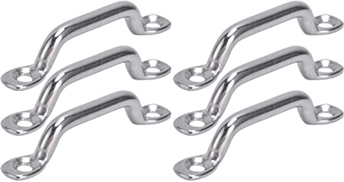 Watris Veiyi Augplatte, 5 mm Befestigungshaken, Schraublöcher Augplatte Edelstahl Riemenkrampen Marine Hardware Decksplatte Augplatten Kit Zur Befestigung