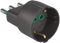 Ekon adattatore per spina italo-tedesca, spina italiana 16A, presa italo-tedesca 16A, Made in Italy, nero