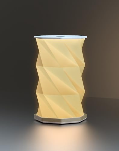 ZBOLE Lampada a Batteria, Lampada da Tavolo Pieghevole Rotante, Luci da Tasca per Libri, Luce Notturna, Luci Ricaricabili a LED per Decorazione Domestica,Festa, Esterna, Festa,Regalo(Bianco)