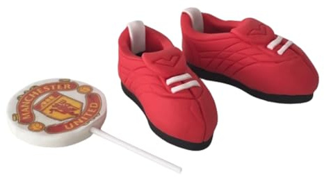 Edible Football Boots Cake Toppers - 3D Sugar Fondant Figure - Kids Birthday Decorations - Handmade Present (set4)