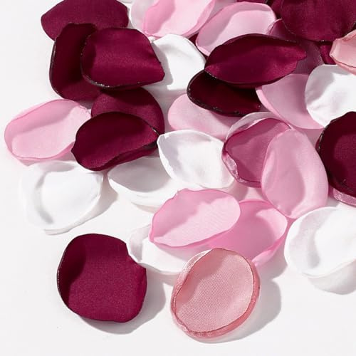 400Pcs Künstliche Rosenblätter, BetterJonny Blütenblätter Seide Valentinstag Romantische Deko Rosenblüten Deko Rosenblätter Rot Rosenblätter Künstlich für Romantische Atmosphäre Hochzeit Valentinstag