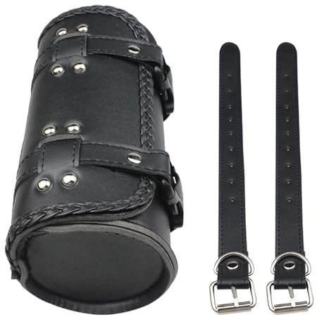 Motorrad-Rolltasche, Motorrad-Lenkertasche,Barrel Design Satteltasche für Motorrad | Motorrad-Werkzeugtasche, wasserdicht, wasserabweisend, Werkzeugtasche, Motorrad-Seitentasche, PU-Leder, für Damen u