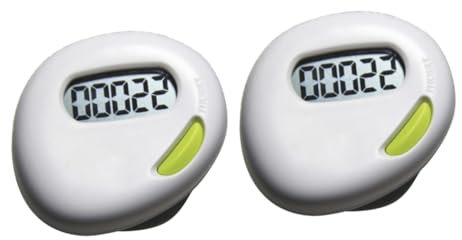 BCOATH 2pcs Pedometers for Steps Clip Fitness Tracker Sports Pedometer Heart-shaped Design