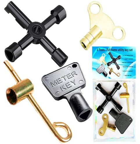 Fish Simple Full House - UK Home Utility Keys for Radiator Water Electric Gas Meter Box Key Cabinets