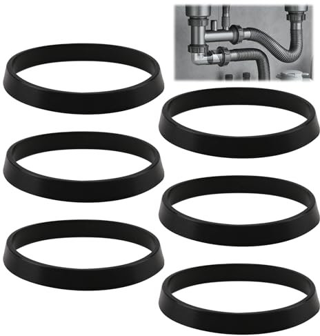 SMCEHEYA 6 PCS Rubber Washers 40MM Cone Sink Plug Rubber Seal Spacer for Plumbing 1 1/2 Inch Drain Pipe Sink Odour Trap Siphon Plumbing Fittings for 40MM Waste Pipe