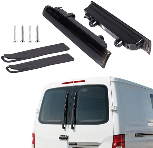 CPROSP 1 Paar Dritte Bremsleuchte 12V, Dritte Bremslicht, Bremsleuchte Hinten Kompatibel mit VW T5 T6 2003-2016, Schwarz, nur Modelle mit Flügeltür, 7E0945097E, 7E0945097F