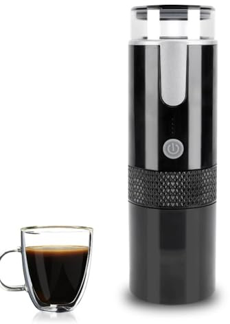 Ejoyous Portable Electric Espresso Machine, USE Rechargeable Travel Coffee Maker with Spoon for Capsule for RV Hiking Camping Office