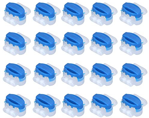Kuuleyn 20pcs a 3 fori blocco, morsetto telefonico, connettore del cavo del connettore metallico Ingegneria ingegneristica Localizzatore del connettore del filo di plastica per