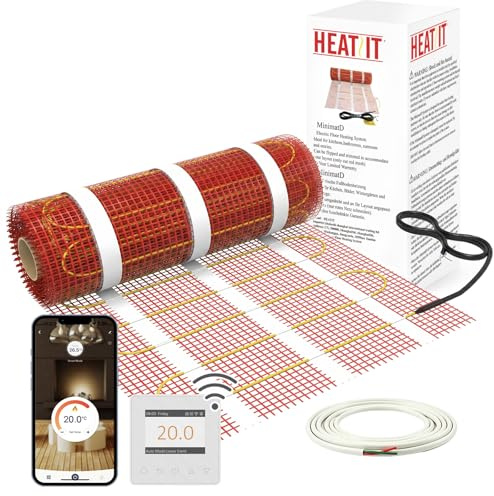 HEATIT 4.5㎡ Underfloor Heating Mat with ET-84W Thermostat 200W/㎡