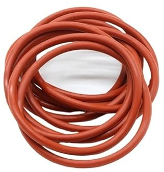 Guarnizione ad anello in VMQ da 10 pezzi, spessore CS 5 mm, diametro esterno 15~155 mm, rondella impermeabile isolata in gomma siliconica, forma rotonda, atossica, rossa(OD 150mm ID 140mm)
