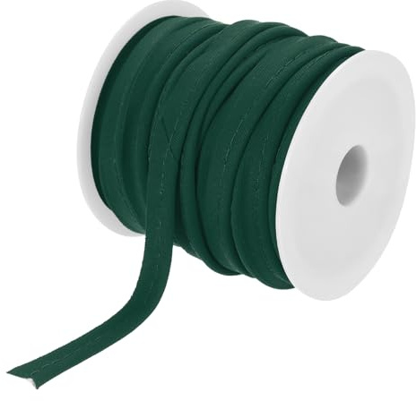 sourcing map Cordoncino da 18,4 m di nastro da 1,27 cm per cucito, fai da te, bordo in tessuto, colore verde scuro