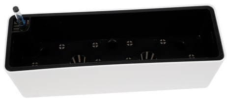 iplusmile Maceta Autorriego de Resistente con Indicador de Maceta Rectangular para Interior y Exterior Jardineras para y con Base de Color Blanco