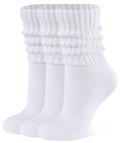 CLOSEMATE 3 Paia Calzini Donna Cotone Morbido Scrunch Slouchy