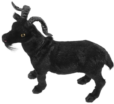 SUPVOX Peluche Chèvre Figurine Ornement Jardin Animaux Décoration Intérieur Extérieur Cadeau Maison Jardinier