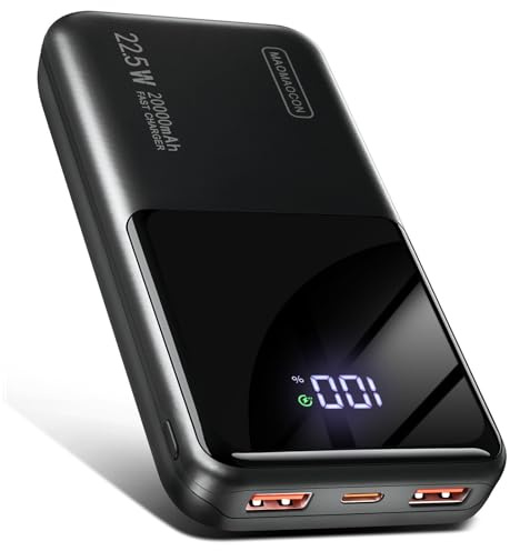 Batterie Externe 22.5W 20000mAh Power Bank Charge Rapide, Batterie Portable USB C Input & Output PD3.0 QC4.0 Power Bank Compatible avec iPhone 17 16 15 14 13 Pro Max Mini Plus Smartphones etc
