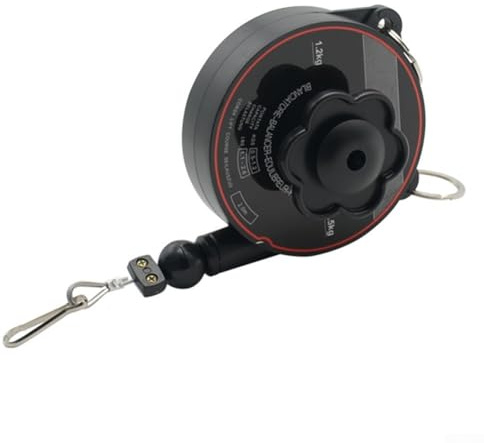 Adjustable Spring Balancer for Pneumatic Tools, .3-6.6 lbs Telescopic Wire Rope Retractor 2 Meter with Safety Chain, Heavy Duty Steel for Assembly Line, Retractable Tool Hanger