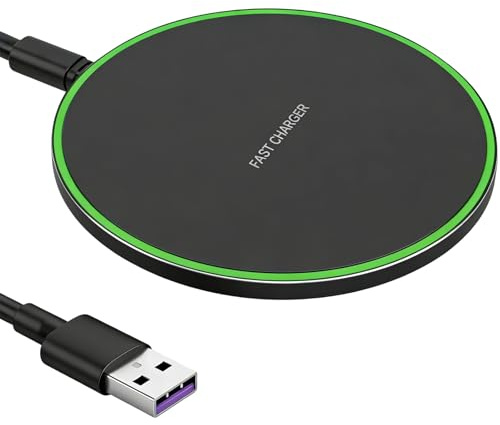 Cargador Inalámbrico Qi 35W Ultra Rápido, Pad de Carga por Inducción USB-C Tipo C Compatible con i Phone 16/15/14/13/12, Auriculares Bluetooth 2/3/4, Sam Sung Galaxy S25/S24/S23, Carga Segura