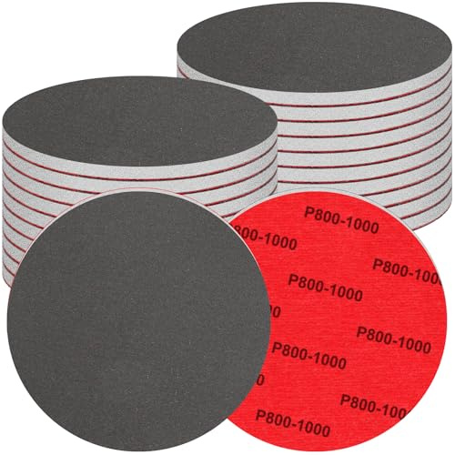 20 Stück 150mm Schleifschwämme 800-1000 Körnung Nass-Trocken-Schleifpapier, Flexibler Schleifschwamm Holz, Schleifpads für Metall, Holz, Farbe, Spachtelmasse, Autokarosseriereparatur