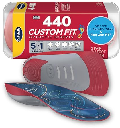 Dr. Scholl’s Custom Fit Orthotics 3/4 Length Arch Support Shoe Inserts - Plantar Fasciitis Relief Insoles for Men and Women, Immediate All-Day Total Lower Body Pain Relief, FSA HSA Eligible, CF440