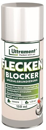 Ultrament Flecken Blocker - weiß, Spezialgrundierung zum dauerhaften Abdecken von Flecken, 150 ml