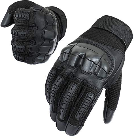 Neusky Herren Taktische Handschuhe Touchscreen Fahrrad Motorradhandschuhe Mountainbike Outdoor Sport Handschuhe Ideal für Airsoft, Militär, Paintball (Schwarz, L) (Schwarz, XL)